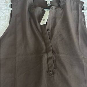 SPANX Brown Sleeveless Blouse